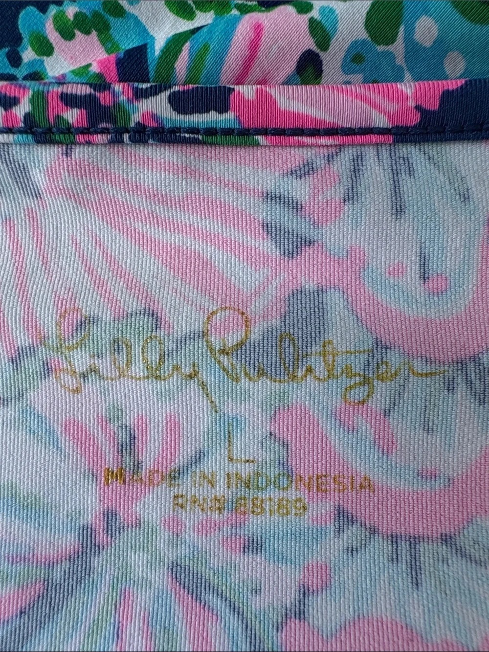 LILLY PULITZER Swim Cover-Up or Dress in Pink & Blue Size L